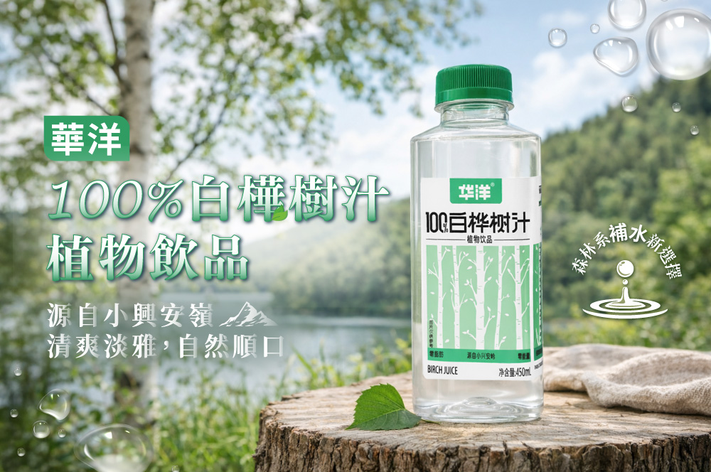 100%白樺樹汁植物飲品