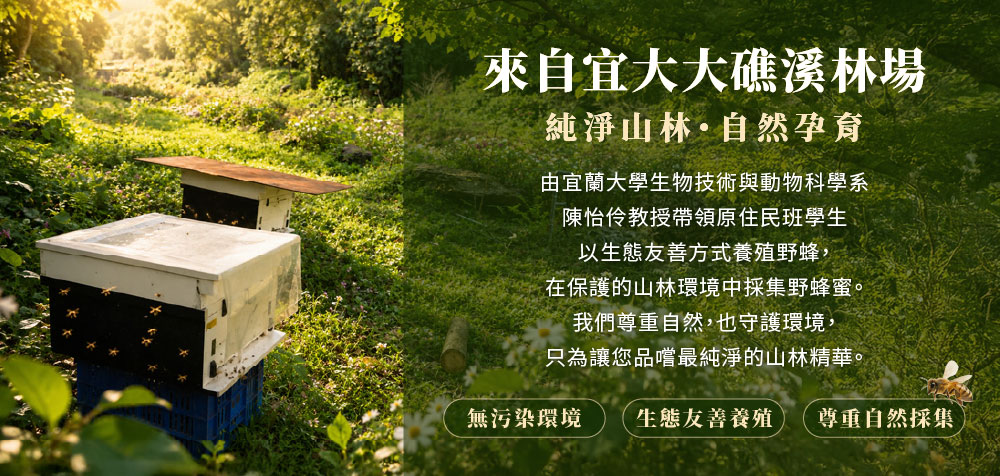 【宥睿】庭享森釀野蜂蜜(約400g/瓶) (複製)