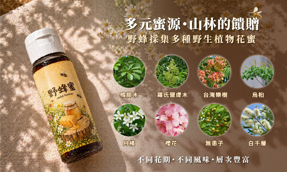 【宥睿】庭享森釀野蜂蜜(約400g/瓶) (複製)